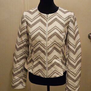 DEX New York Chevron Zip Up Suit Jacket. Size SP